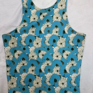 Topshop Blue Floral Tank Top 8